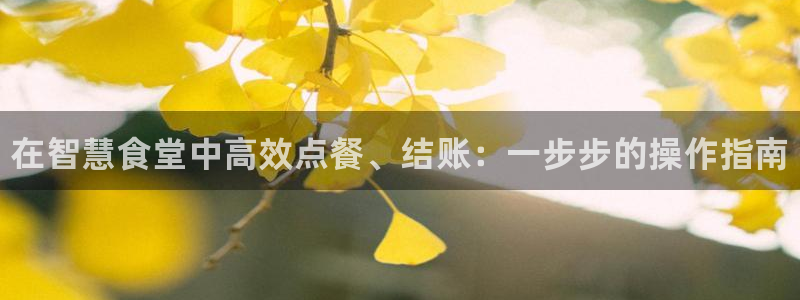 尊龙凯时始人生就是博：在智慧食堂中高效点餐、结账：一步步的操